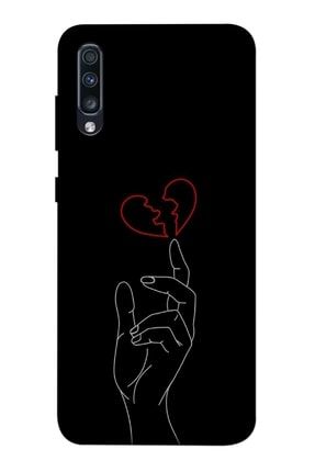 Samsung Galaxy A70 Uyumlu Kılıf Baskılı El Kırık Kalp Desenli A++ Silikon - 8851 Samsung A70 Kılıf Dst-Ket-024