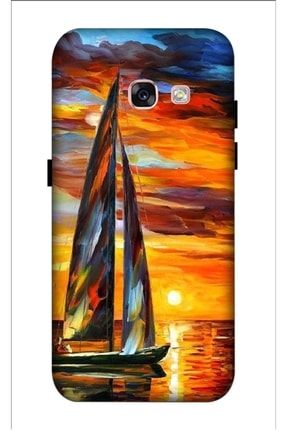 Samsung Galaxy A3 2017 Uyumlu Kılıf Baskılı Ressam Tekne Desenli A++ Silikon 8825 Samsung A3 2017 Kılıf Dst-Ket-022
