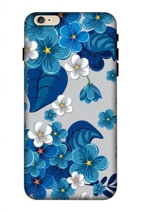 Iphone 6 6s Uyumlu Kılıf Baskılı Mavi Çiçekler Desenli A++ Silikon - 8835 İphone 6 6s Kılıf Zpx-Ket-023