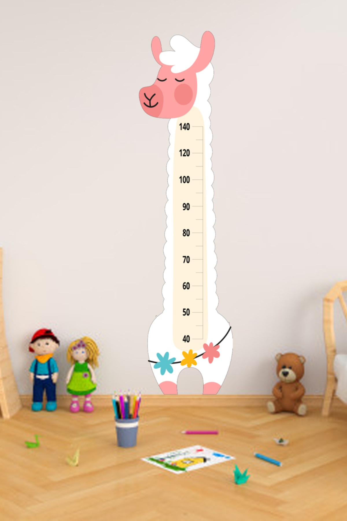 Şirin Kuzu Boy Ölçer Sticker 35x135 Cm
