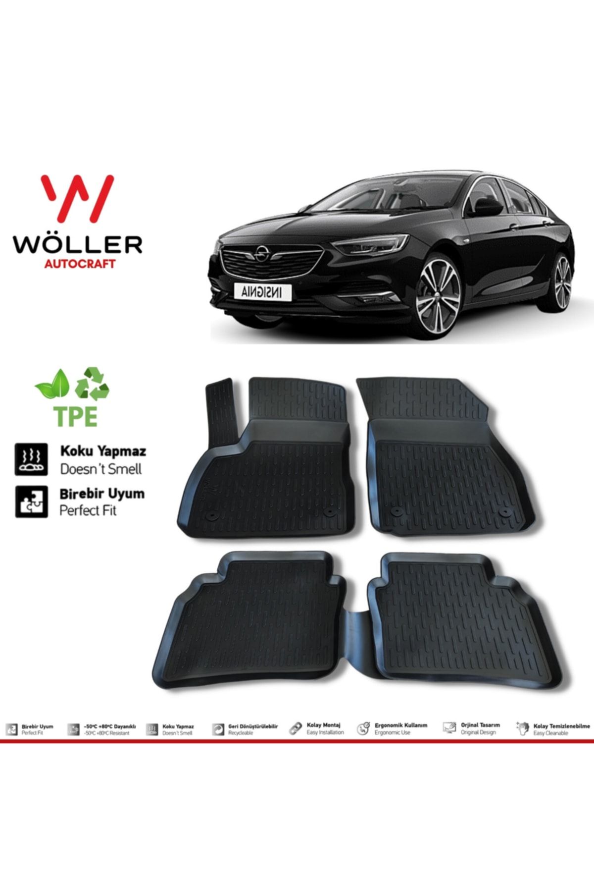 Коврик Wöller Opel Insignia после 2017 года 3D коврик для бассейна wöller3dpaspas071