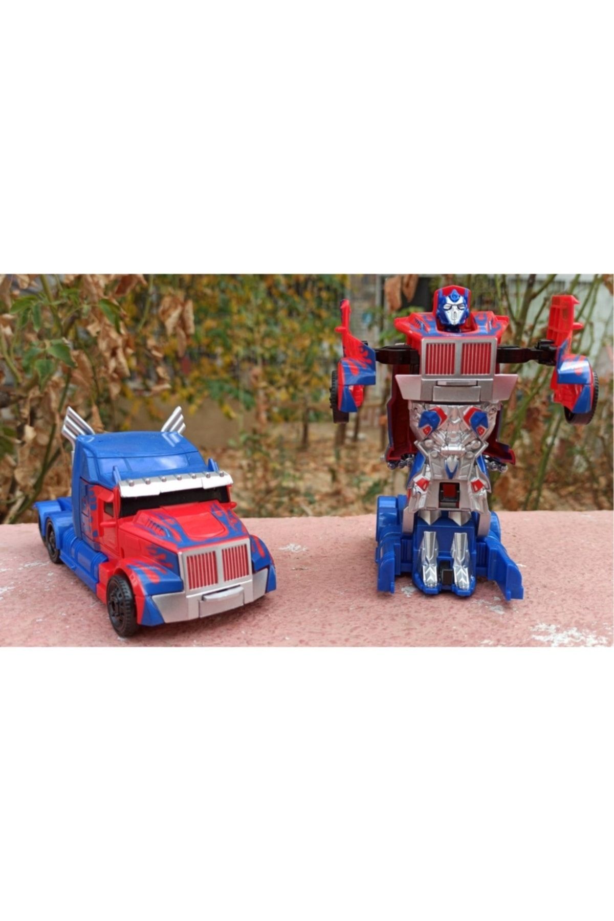 Hyd-Toy Robot Transforming Truck Transformers One-Button Transforming Robot Pull Drop Toy Car 6