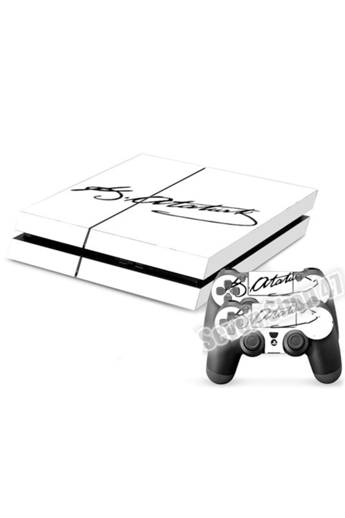 Mustafa Kemal Atatürk Imzası Playstation 4 Fat Kasa Sticker Kaplama