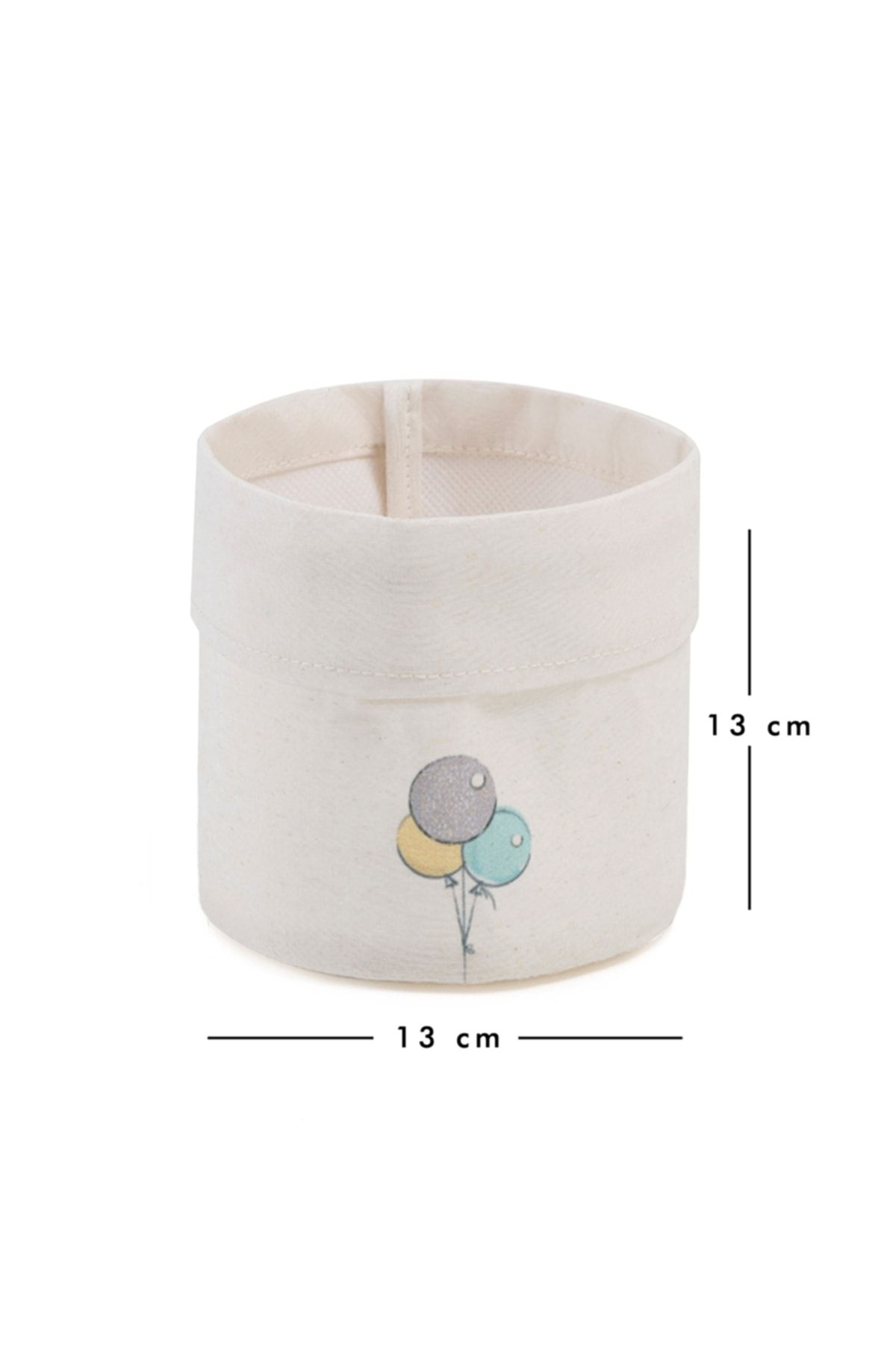 Ocean Home Textile Sevimli Kedi Baskılı Çocuk Odası Oyuncak Düzenleyici Sepet 13x13 IV11188