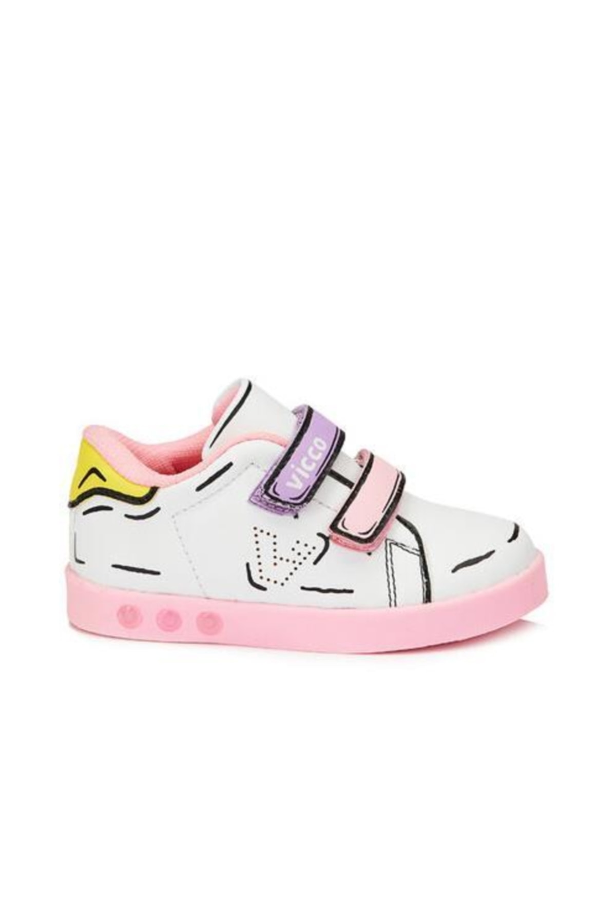 Vicco Pembe - Picasso 22y.153 Günlük Çocuk Sneakers Ayakkabı