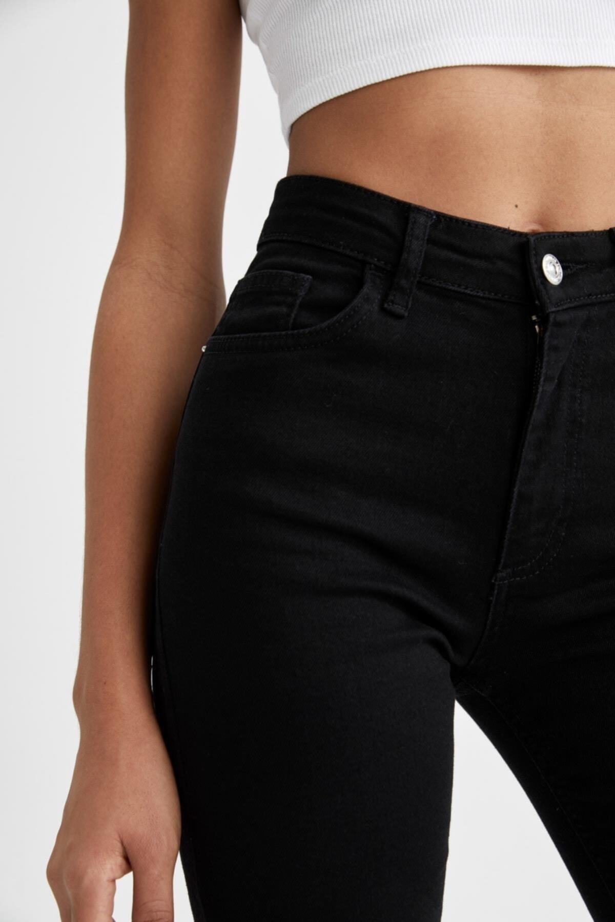Straight Fit normal Bel Ekstra Uzun Jean Pantolon