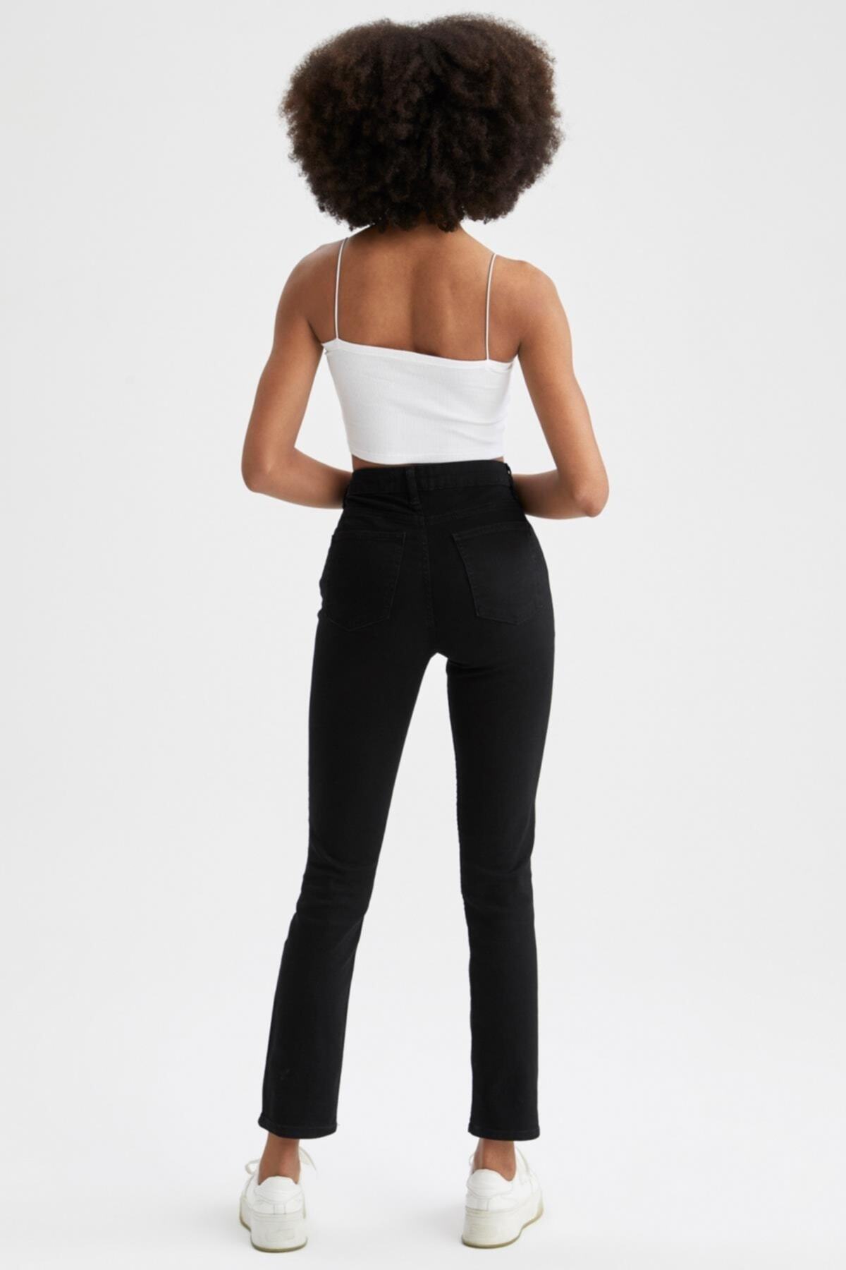 Straight Fit normal Bel Ekstra Uzun Jean Pantolon