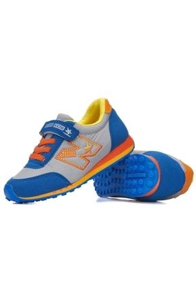 Mavi - Çocuk Spor Ayakkabı Cırtlı Ve Bağcıklı Günlük Rahat Sneaker PRA-5639517-312316