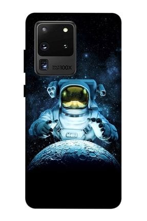Samsung Galaxy S20 Ultra Uyumlu Kılıf Baskılı Astronot Desenli A++ Silikon - 8829 Samsung S20 Ultra Kılıf Dst-Ket-022