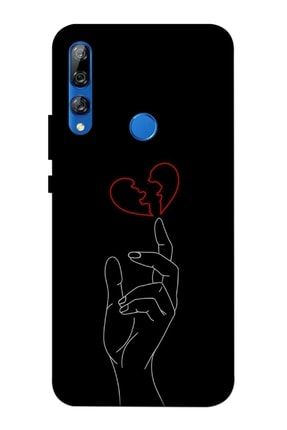 Huawei Y9 Prime 2019 Uyumlu Kılıf Baskılı El Kırık Kalp Desenli A++ Silikon - 8851 Y9 Prime 2019 Kılıf Dst-Ket-024