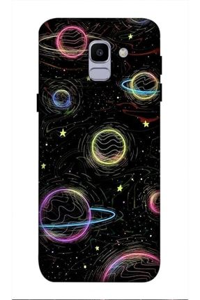 Samsung Galaxy J6 Uyumlu Kılıf Baskılı Renkli Gezegen Desenli A++ Silikon 8842 Samsung J6 Kılıf Dst-Ket-023
