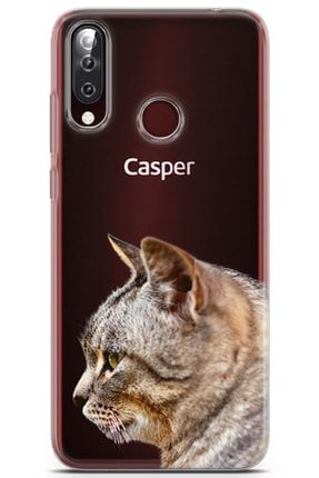 Casper Via F3 Uyumlu Kılıf Clear Siberian Cat Koruyucu Kapak Via F3 Kapak Cle-3+3