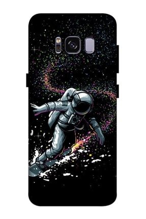 Galaxy S8 Uyumlu Kılıf Baskılı Sörfçü Astronot Desenli A++ Silikon - 8822 Samsung S8 Kılıf Dst-Ket-022
