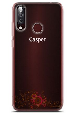 Casper Via F3 Uyumlu Kılıf Clear Asma Yaprakları Slim Armor Kılıf Via F3 Kapak Cle-4+4
