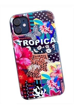 Iphone 11 Uyumlu Tropikal Kılıf iPhone 11 tropikal Kılıf