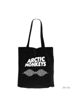 Arctic Monkeys Logo Siyah Kanvas Bez Çanta ZHC-150