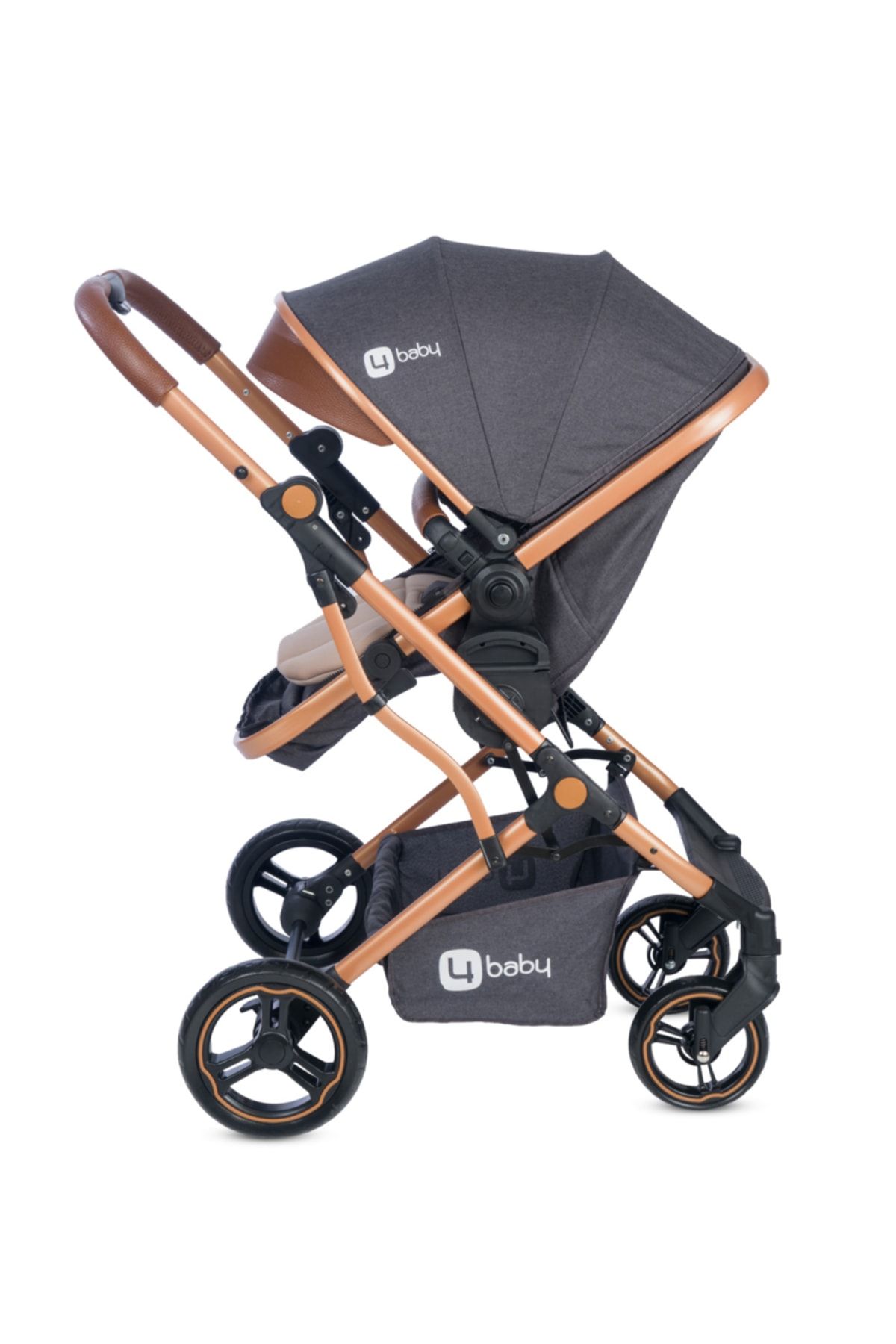 4 Baby Smart Gold Travel Sistem Bebek Arabası Antrasit SN8936