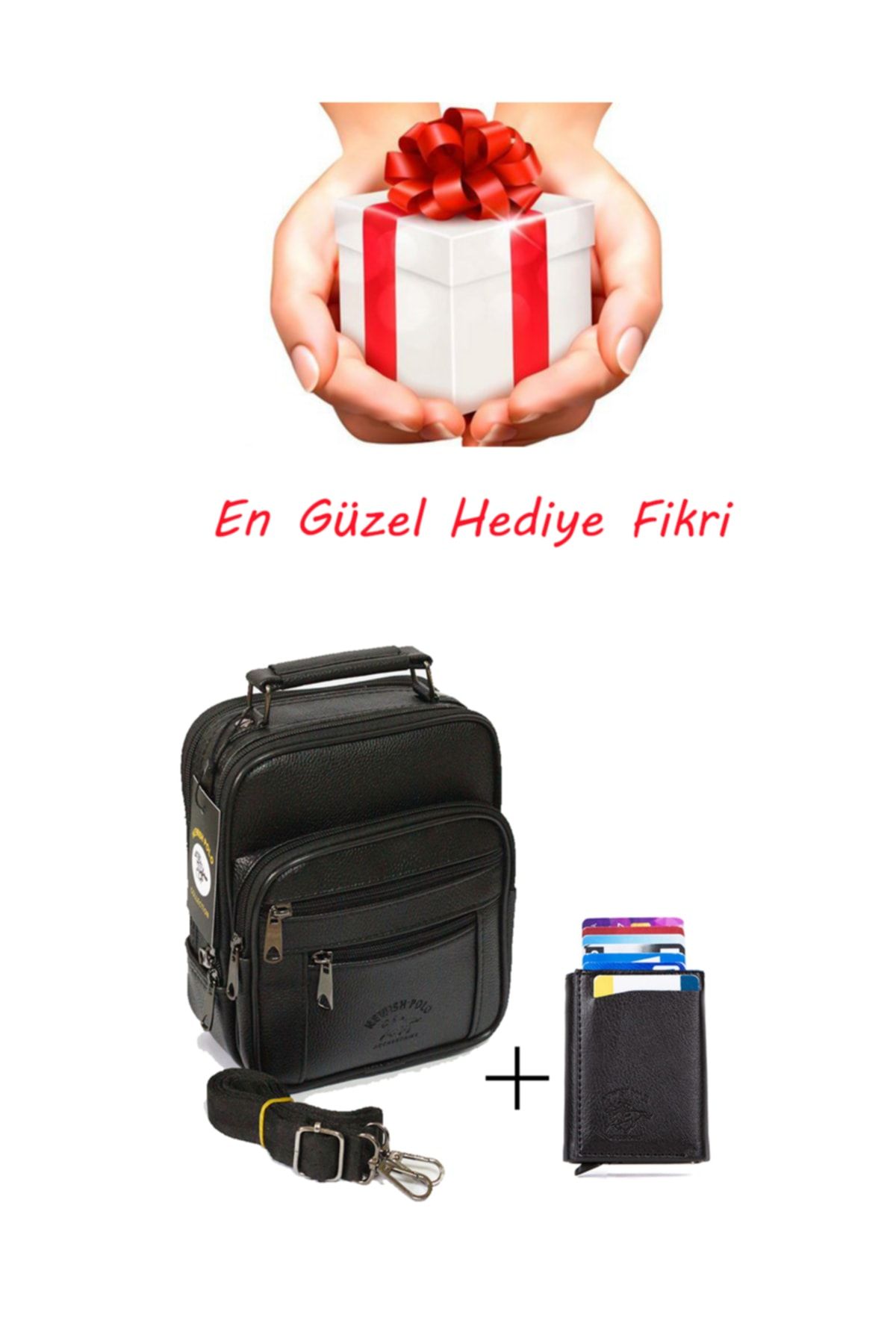 Adelina Bags Carcasă Din Oțel Din Piele Neagră Pentru Bărbați, Geantă De Mână Și De Umăr Și Portofel Pentru Carduri Cu Mecanism Adl05926 Masculin -