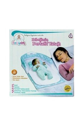 Babycim Bebeğimin Taşınabilir Portatif Yatağı - Açık Mavi Renk 8698555778530