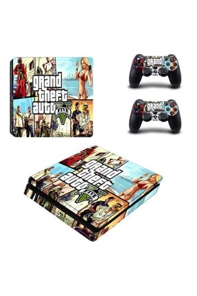 Grand Theft Auto V Playstation 4 Slim Kasa Sticker Kaplama - 03 PS4EAKT302