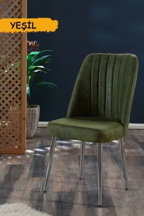Vento Sandalye - Milas Yeşil - Metal Krom Ayak ventokrom