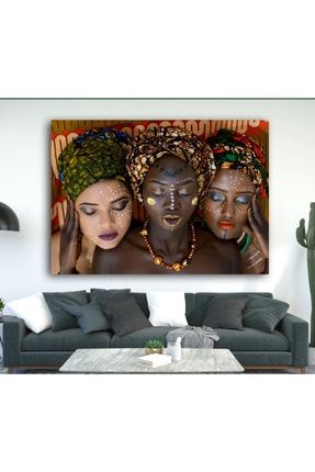 Tablo - Siyahi Kadın - Makyaj - Kızlar - Afrikalı Kadın cek1242