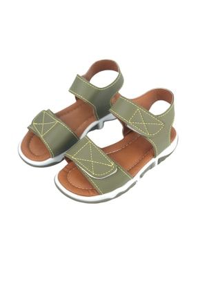 Unisex Çocuk Haki Bantlı Sandalet MT220022
