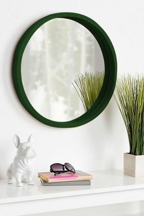Doğal Ağaç Masif 45cm Yeşil Çerçeveli Antre Koridor Duvar Salon Banyo Ofis Çocuk Yatak Odası Ayna 45CM-MASIF-AYNA-CERCEVELİ
