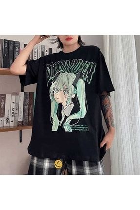 Unisex Anime Harajuku Gothic Cool Girl Oversize T-shirt A2365