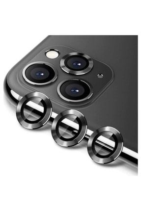 Iphone 11 / 12 Mini/ 12 (6.1) Uyumlu 2 Adet Mercek-lens Kamera Koruması Siyah Renk 11lenssiyah