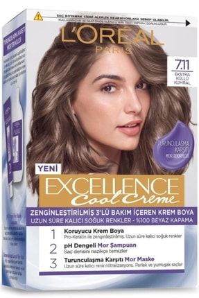 Excellence Cool Creme Saç Boyası 7-11 Ekstra Küllü Kumral loreal-sac-boya