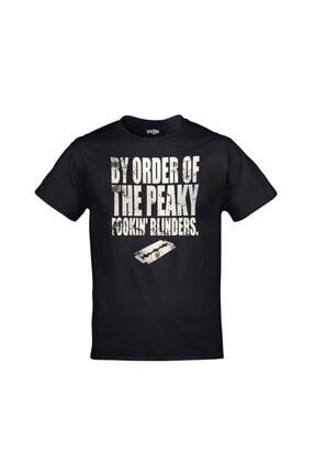 Unisex Siyah Peaky Blinders Baskılı Tshirt ORJ-TM-694