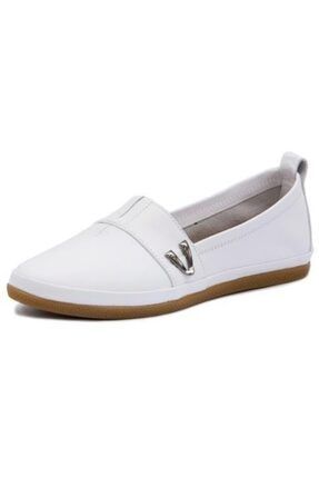 Kadın Beyaz Hakiki Deri Casual Confort Spor Ayakkabı 61 ESTİ15BY0611