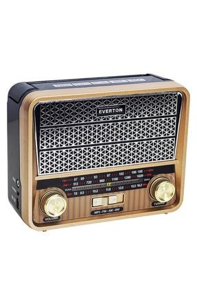 Kahverengi Usb Sd Fm Bluetooth Destekli Nostaljik Radyo Rt-314bt 5565