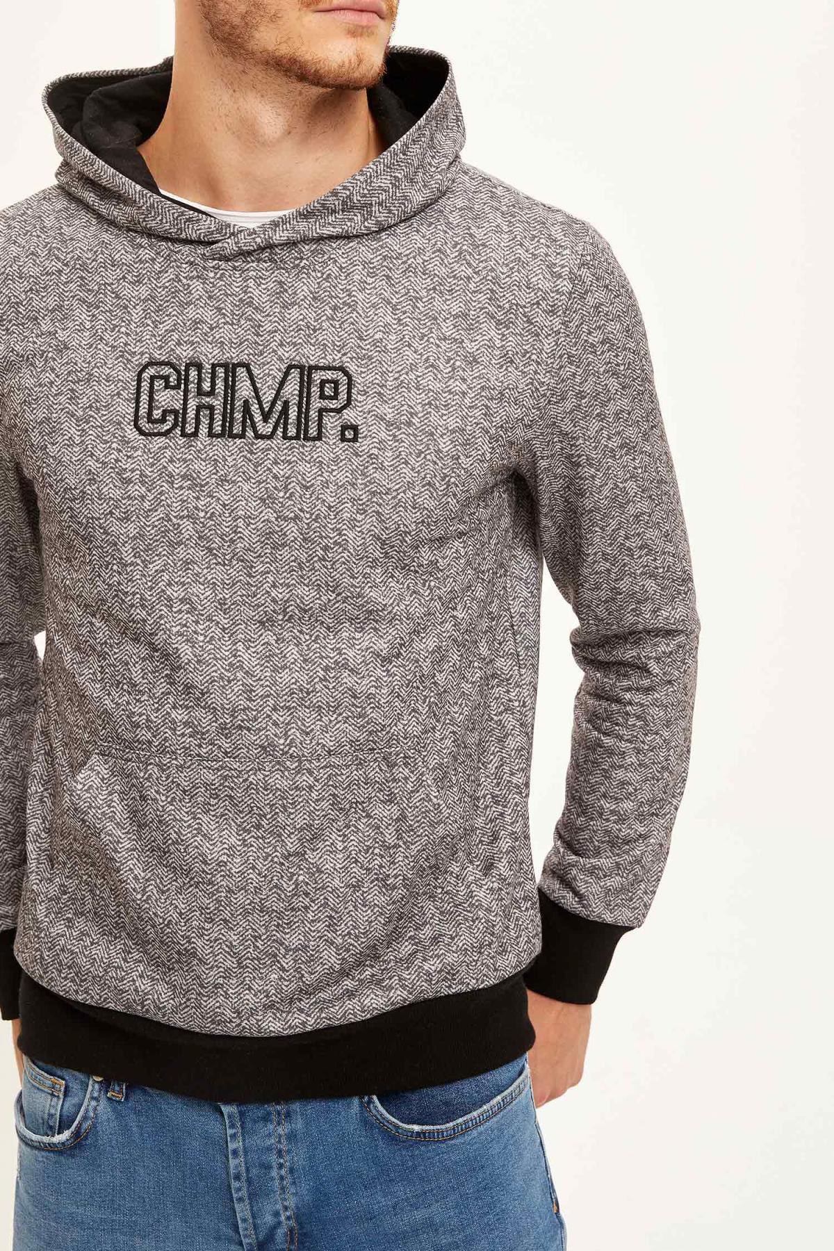 سویشرت مردانه خاکستری دفاکتو | R4504AZ20AU اورجینال - تصویر 3