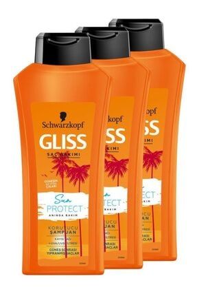 Schwarzkopf Glıss Sun Protect Şampuan 525 Ml X 3 Adet SET.HNKL.1212