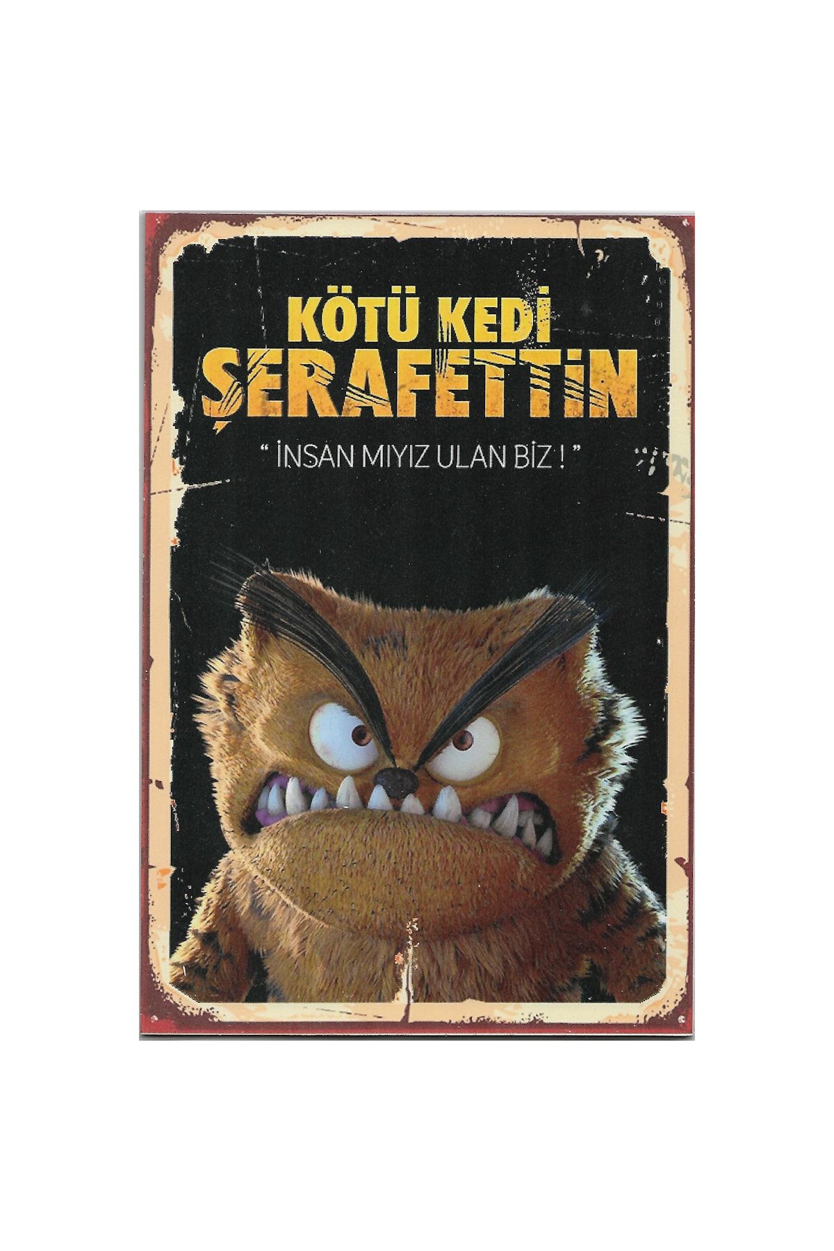 kotu kedi serafettin ahsap tablo