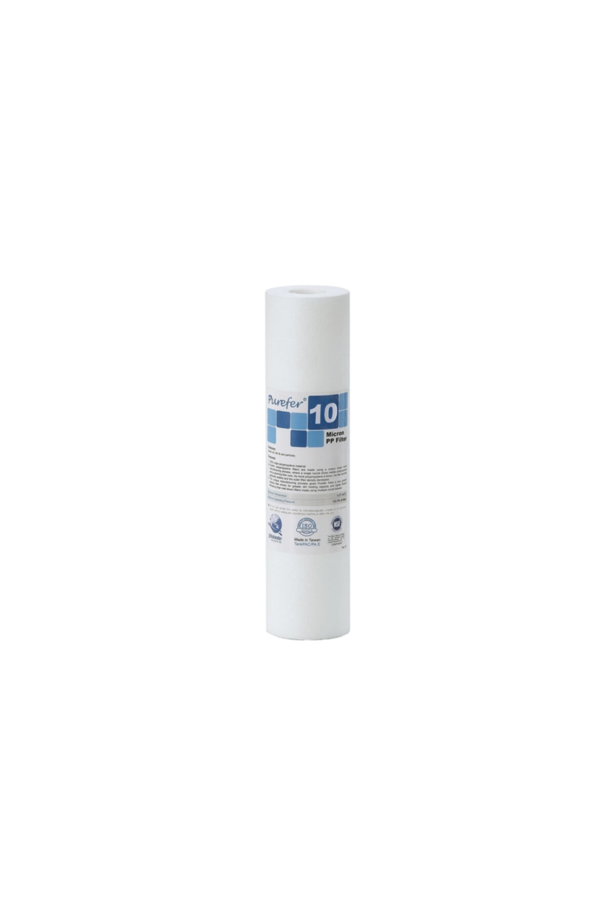 Aquames - Water Treatment Purefer 10'' 20 Micron Sediment Filter Nsf Certified