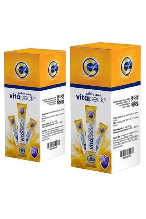 Vitapeck Kara Mürver Beta Glukan Çinko Katkılı C Vitamini (1000 Mg) 2'li Paket Vitapeck-02