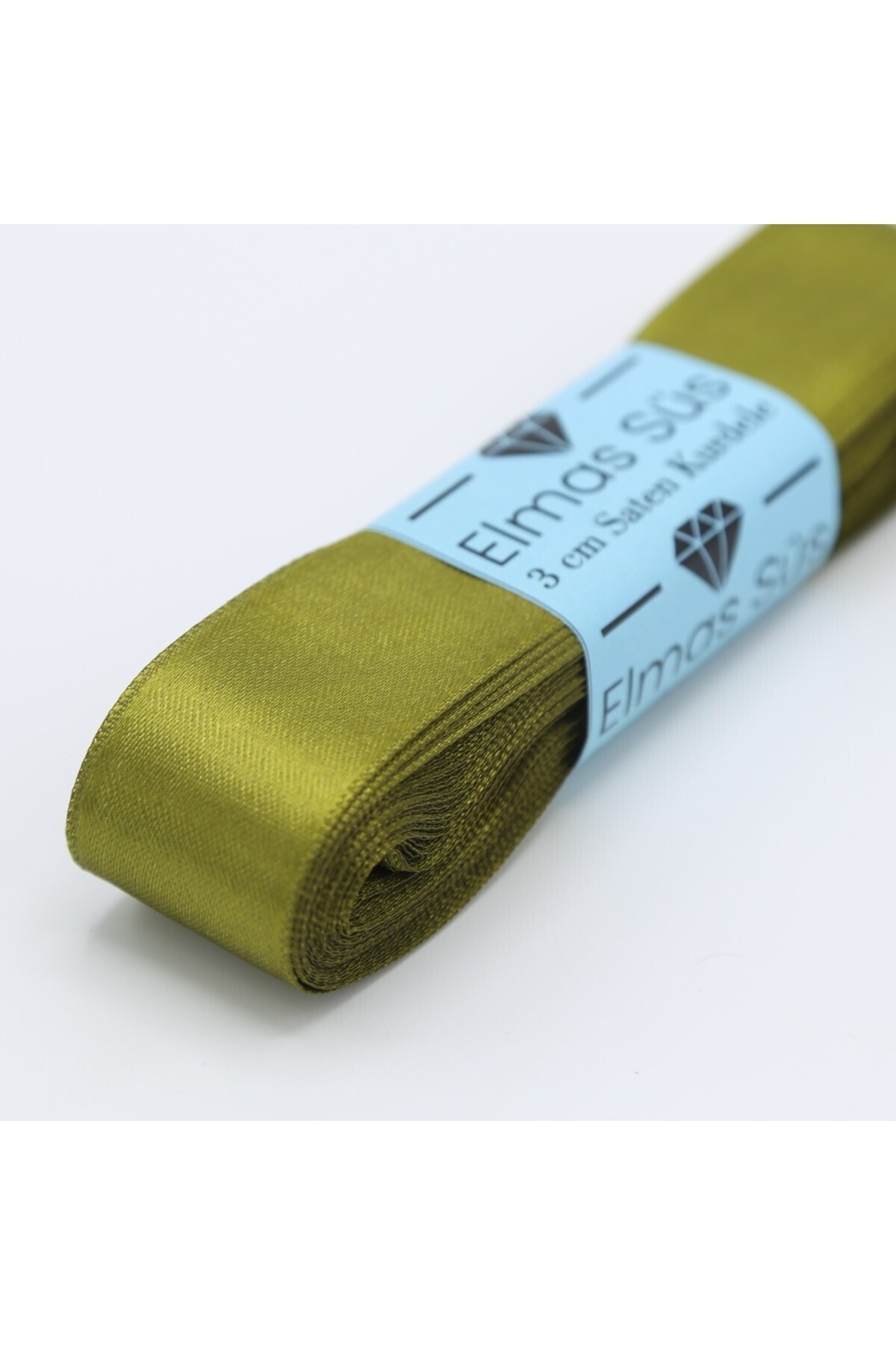 Oil Green Satin Ribbon  3 cm 10 m