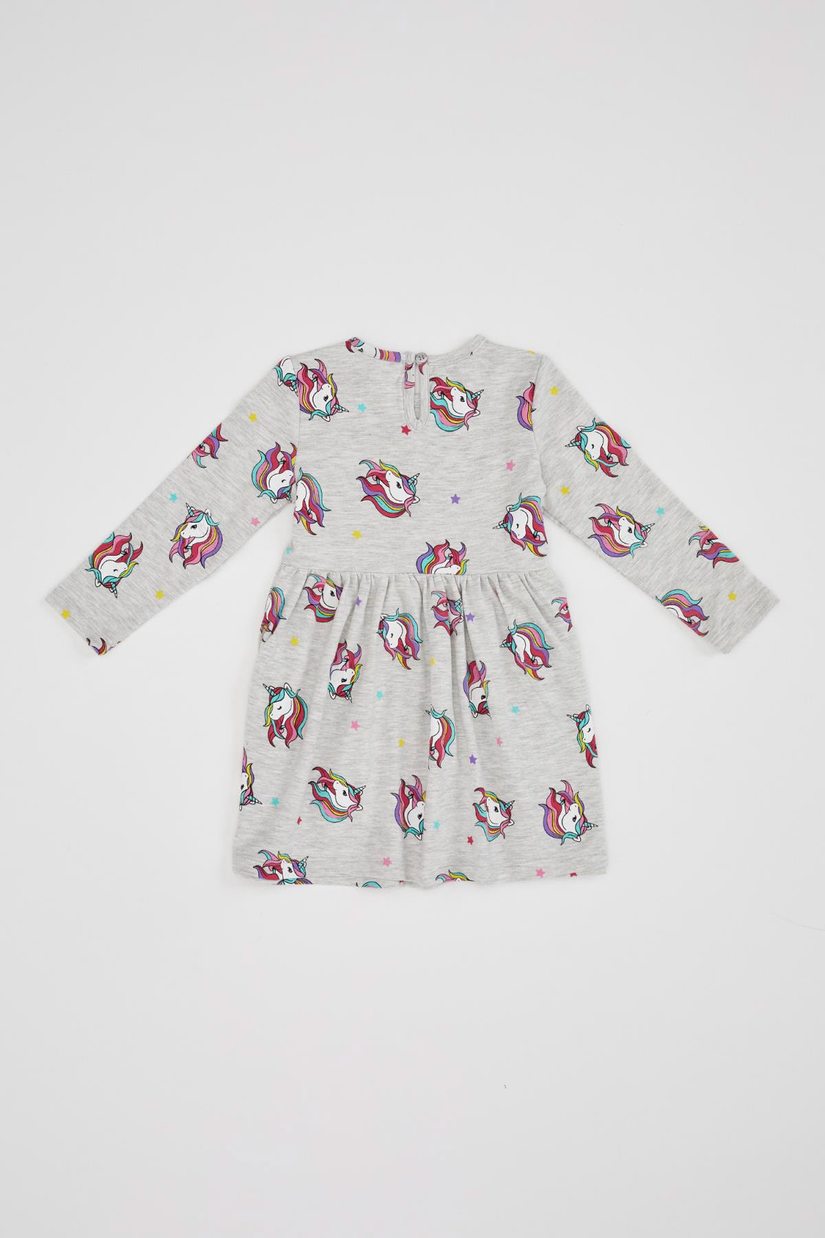 لباس مجلسی دخترانه خاکستری دفکتوDefacto | S2023A220WN اورجینال - تصویر 2