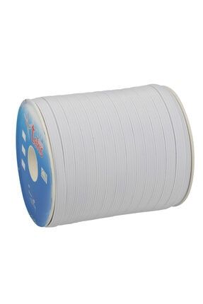 1,5cm Beyaz Bel Paça Don Lastiği Yassı Geniş Lastik 50 M Lateks Ürün enzelo1,5cm50 metre