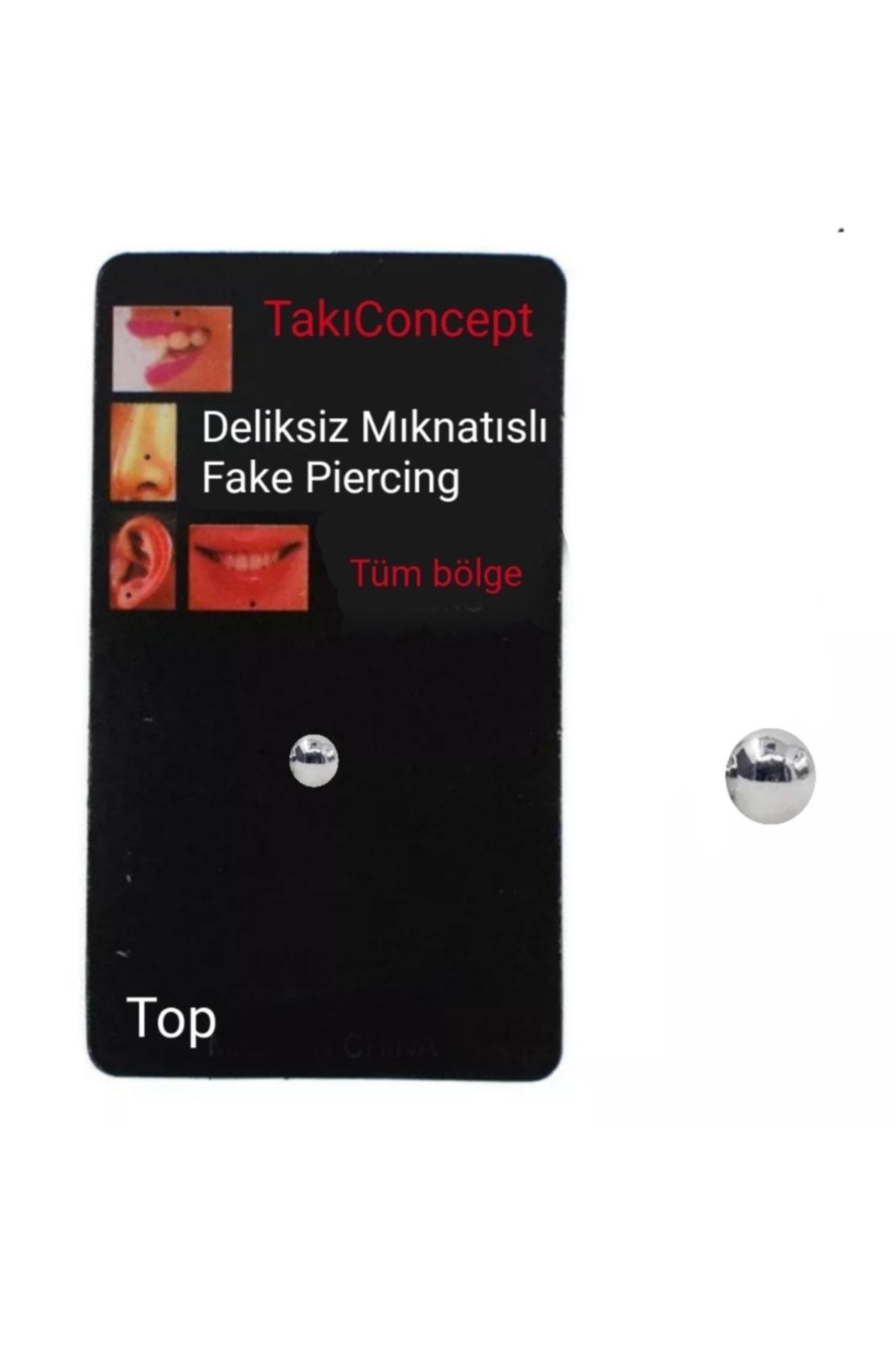 TakıConcept-Perforation-Free Ultra Strong Magnet Ear Lip Fake Top Piercing 2