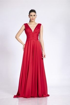 Yandan Anvelop Saten Elbise 4899ST