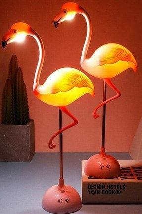 Led Işıklı Flamingo Masaüstü Ve Gece Lambası Dokunmatik & Sarjlı hdy100307
