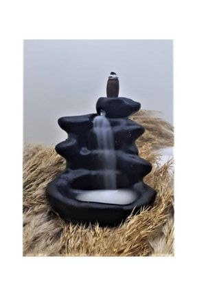 Siyah Geri Akış Mistik Şelale Tütsülük Buhurdanlık 10 cm 10cm11