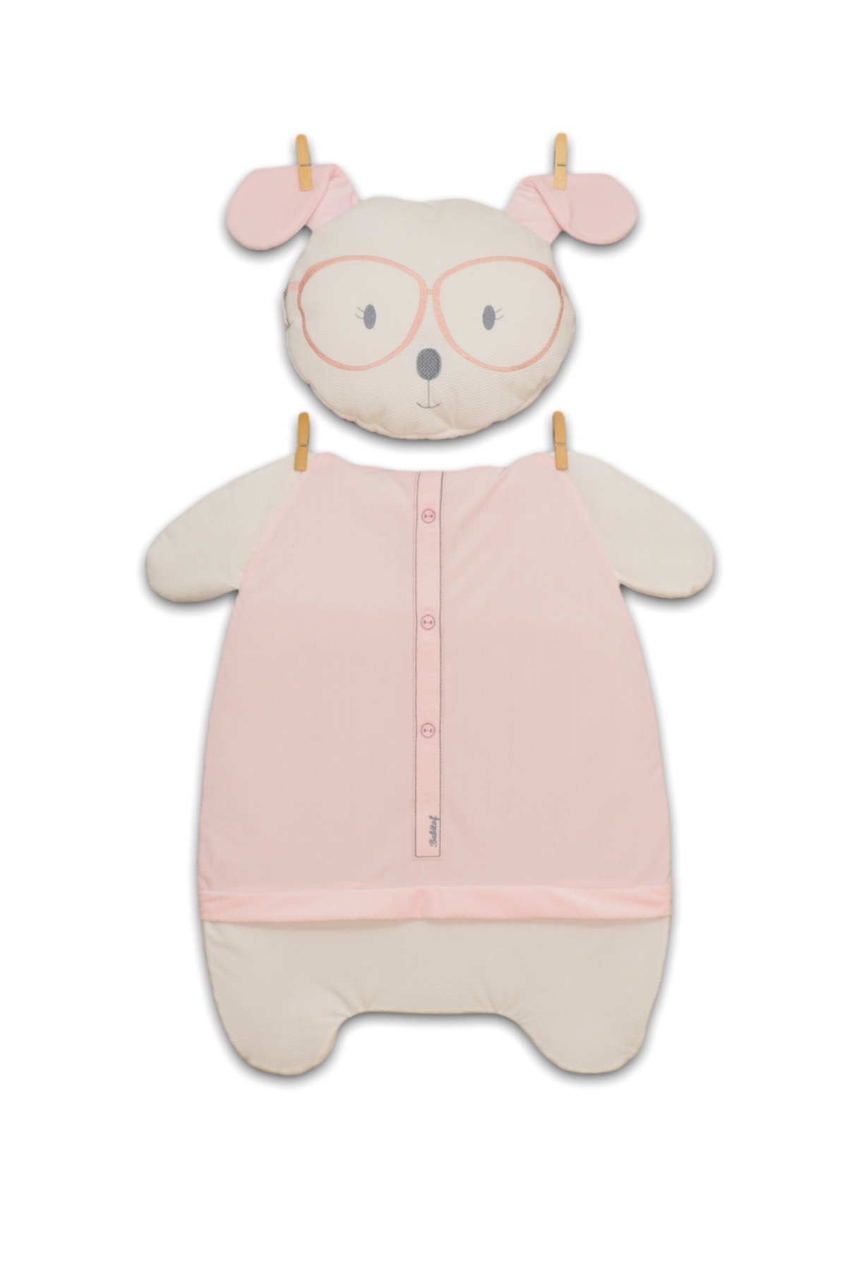 Bebitof Gözlüklü Tavşan Figürlü Alt Açma Minderi