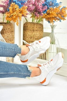 Beyaz Kumaş Kadın Sneakers Spor Ayakkabı M973510304