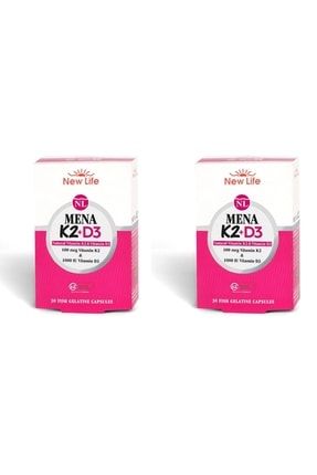 Mena K2+d3 Natural Vitamin 30 Kapsül 2'li Paket Egem2130