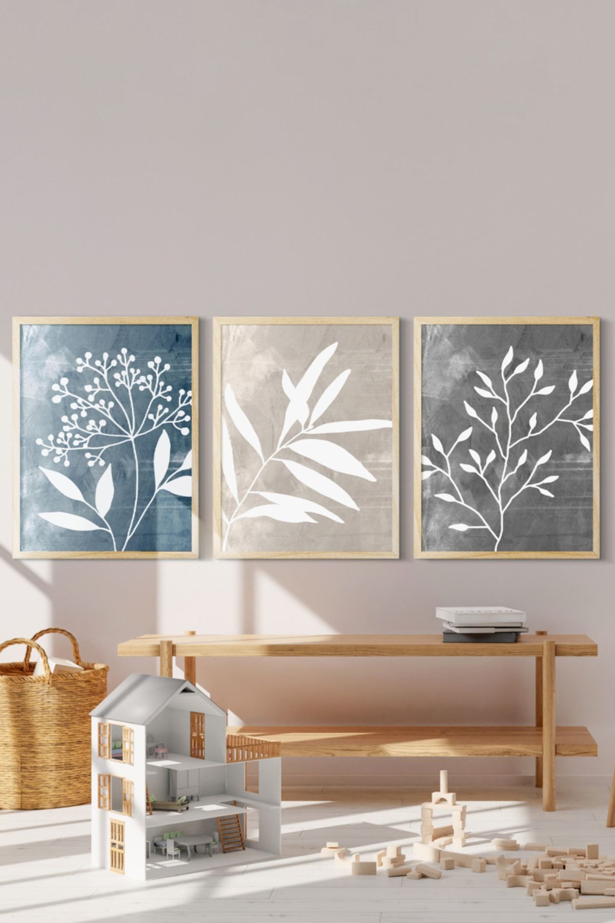 ÖZCANLAR ÇERÇEVE Ahşap Çerçeveli Modern Minimal Tablo Çerçeveler Dekorasyon Ahşap Çerçeve
